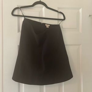 J. Crew A-line black mini skirt